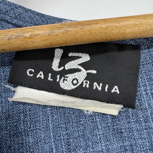 Vintage IZ California Chambray Dress Sleeveless‎ Mini Dainty Floral Size 11 - Picture 4 of 10